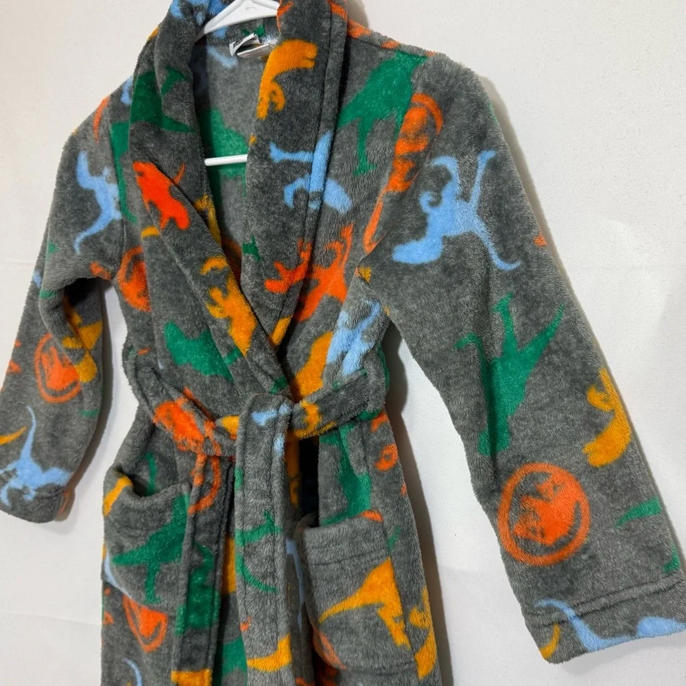 Jurassic World Kids Fleece Robe Dinosaur Print - Boys Size 6/7
